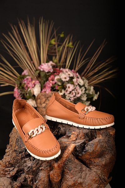 Mammamia Women's Anatomical Orthopedic Genuine Leather Comfortable Flat Sole Casual Shoes Stylish and Nice Appearance