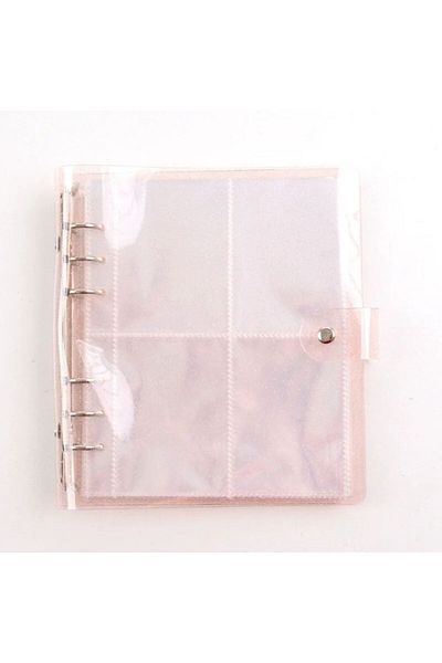 Kpop Dünyasi Transparent Glitter A5 Binder File with Soft Cover - Pink