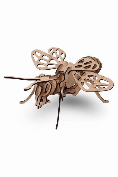 ALGWOOD 30 Pieces Wooden Bee Model - Educational Wooden Bee Model - 3D Bee Model