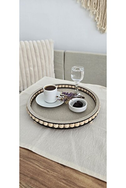 MUJA DEC صينية عرض مزخرفة مقاس 25 سم