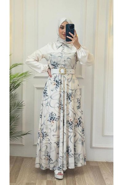 Tebrikler tekstil Women's Hijab Dress Model G2930