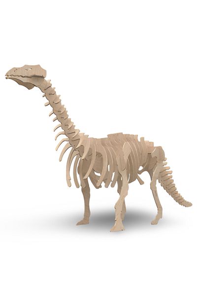 ALGWOOD 54 Pieces Brontosaurus Wooden Dinosaur Model - Giant Brontosaurus Model Wooden Educational Set