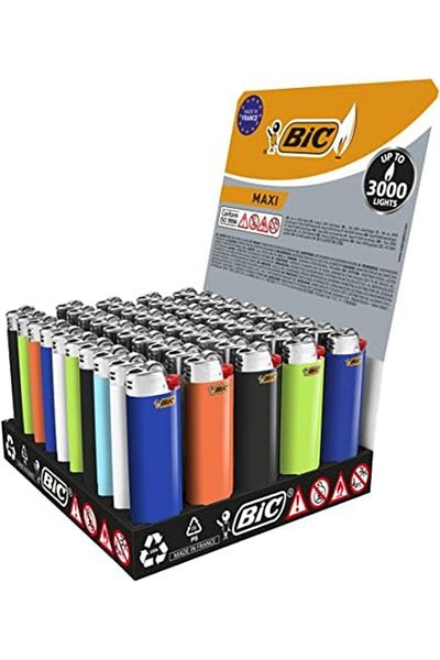 Bic J6 Classic MAXI Lighter Pack of 50