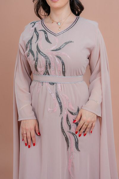 IKKXA Belted Elegant 2-Piece Kaftan