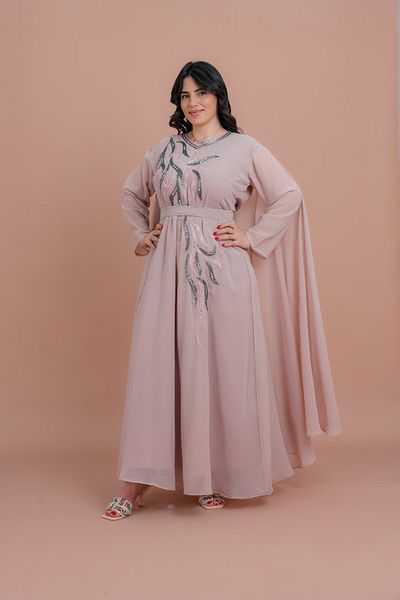 IKKXA Belted Elegant 2-Piece Kaftan