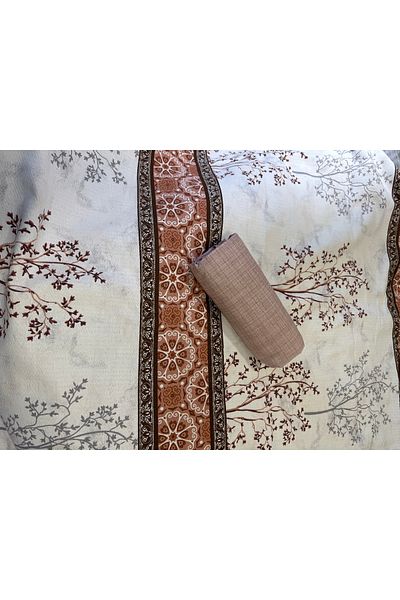 ŞENER HOME Border Patterned Sheet Elastic Single Pique Set