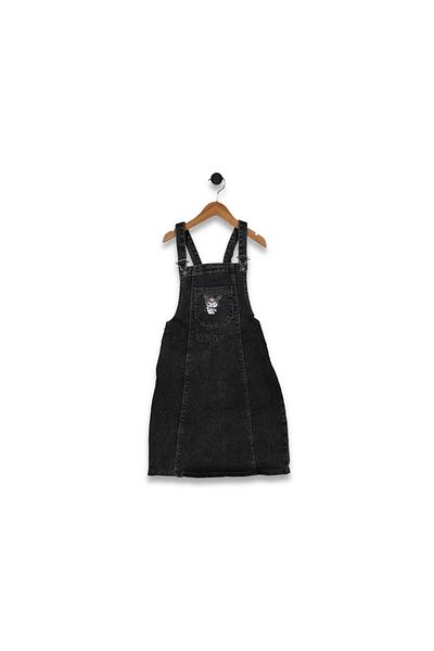 bebitomkids Girl 8-12 Years Kuromi Embroidered Denim Gilet