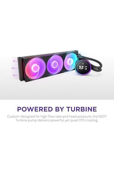 Nzxt مبرد وحدة المعالجة المركزية السائل Kraken Elite 360 RGB - أسود