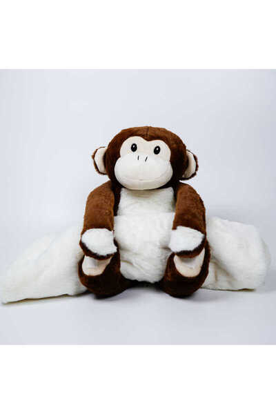 MY FRİEND TOYS My Friend Toys Monkey Plush Toy with Blanket