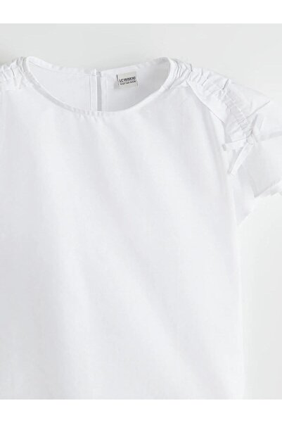 LC Waikiki Bluză crop pentru copii LCW pentru copii, cu decolteu, cu fundă (S5)