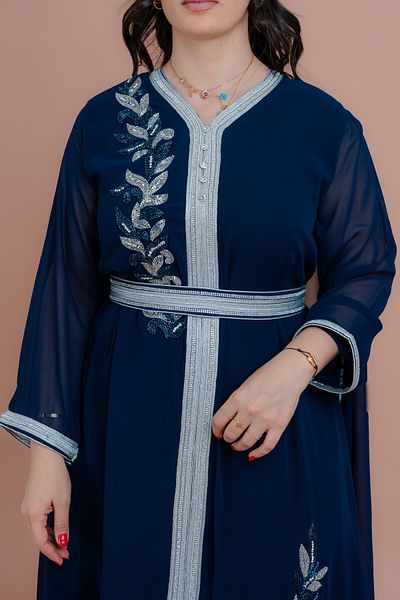 IKKXA Belted Elegant 2-Piece Kaftan