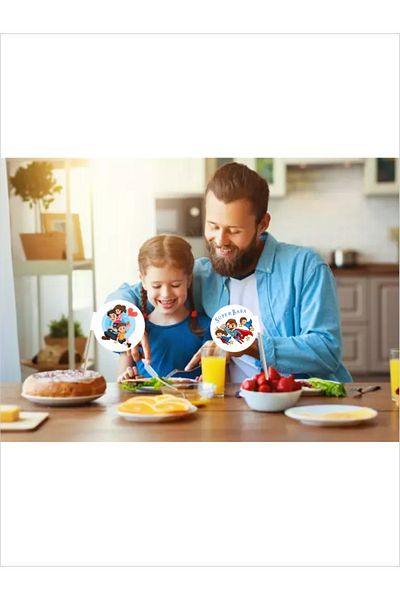 Home Super Dad Written Father's Day, Birthday Cake for Dad, Table Decoration Toothpick 10cm 30Pcs