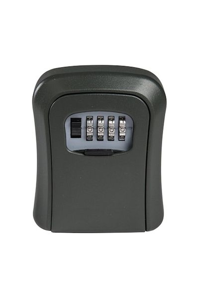 Globalport Retail Key box with resettable mechanical code, interior 95x65x35 mm, metal, Black, hotel regime