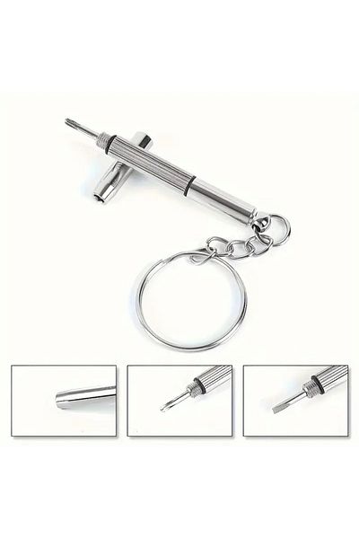 glasses accessory Screwdriver Keychain Glasses Screwdriver Watch Phone Screwdriver with 3 Different Bits