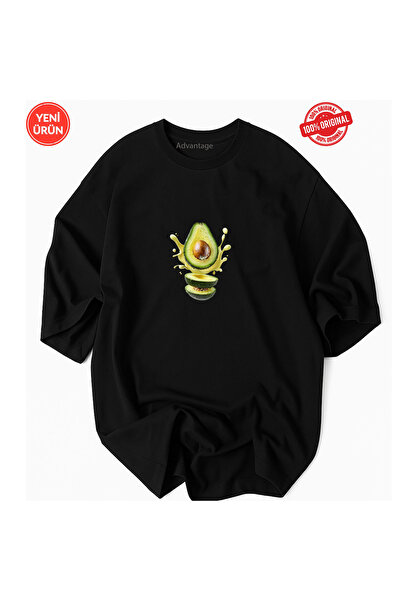 Advantage تي شيرت مطبوع عليه أفوكادو، تي شيرت قطني متميز مرخص بنسبة 100%