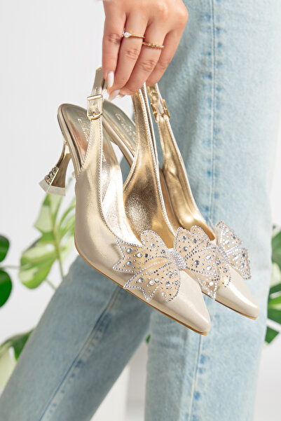 TEKİN SHOES Bow Heel Evening Shoes