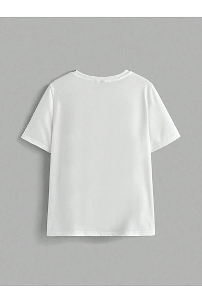 PALPİTO Tricou oversize cu imprimeu alb pentru femei Friends