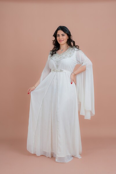 IKKXA Belted Elegant 2-Piece Kaftan