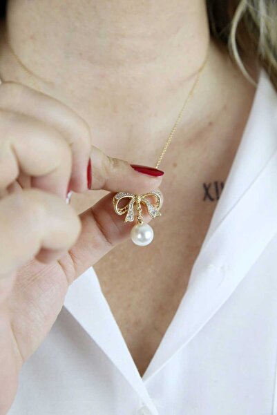 çelik takı design قلادة من الذهب مع حجر الصلب واللؤلؤ