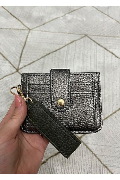 zauram Platinum Minimal Wallet with Keychain and Card Holder Detail