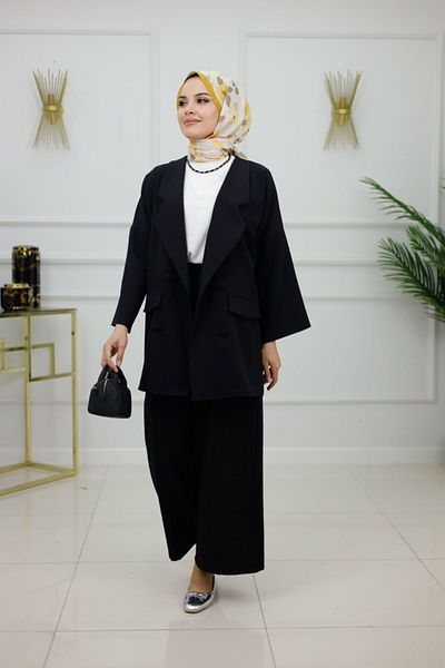 VALENS BOUTİQUE Γυναικείο Σετ Hijab 2 τεμαχίων Μπουφάν & Παντελόνι