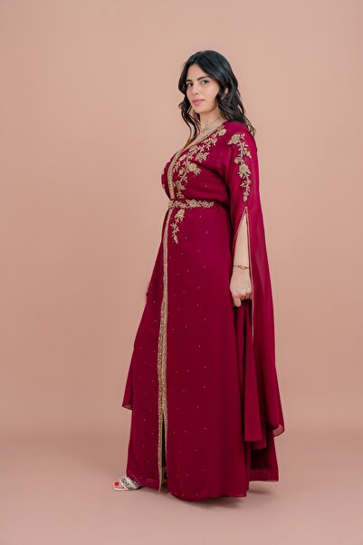 IKKXA Belted Elegant 2-Piece Kaftan