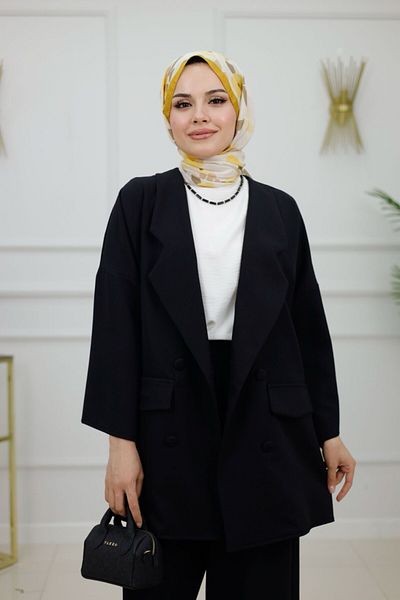 VALENS BOUTİQUE Γυναικείο Σετ Hijab 2 τεμαχίων Μπουφάν & Παντελόνι