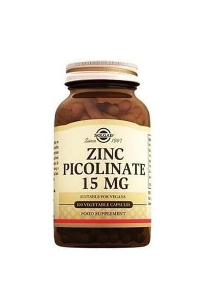 Solgar Zinc Picolinate 15 Mg 100 Kapsül