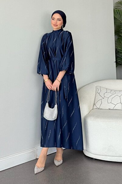 Şulemoda Giyim فستان ملكي أزرق كحلي