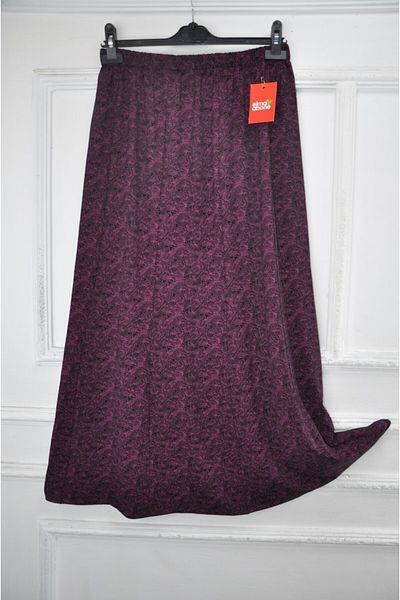 elma abone Plus Size Pigment Combed Cotton Elastic Mother's Skirt