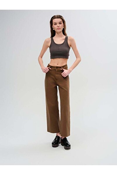 Ltb Дънки с широки крачоли и висока талия от Danelle Slate Brown 009515731515...