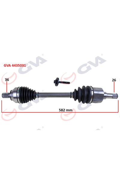 GVA ÖN AKS KOMPLE SOL FORD FOCUS II 1.6TDCİ 04 11-CMAX 1.6TDCİ 04 11 VOLVO S4...