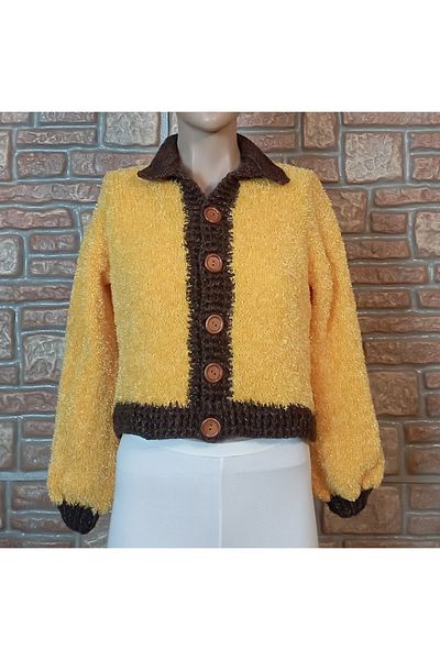 El örgüsü Ydr Design Hand Knitted Cardigan