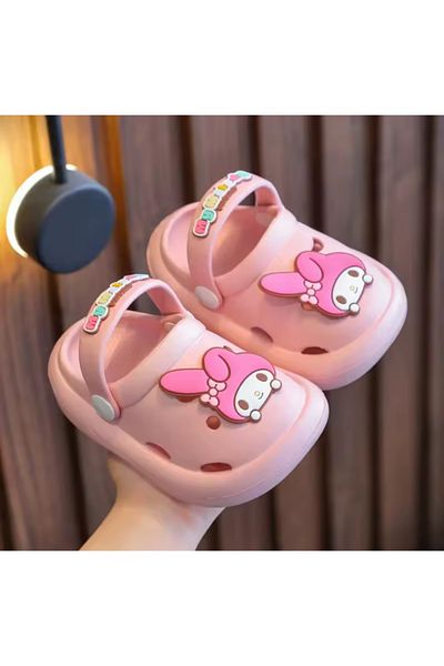synshop My Melody Melody Anime Figure Rabbit Girl Children Slippers Sandals Summer Home Non-Slip Soft Sole