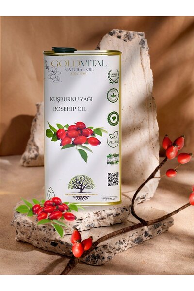 GOLD VİTAL SHOP KUŞBURNU YAĞI 1 LT - SOĞUK PRESS, SAF & DOĞAL ÜRÜN
