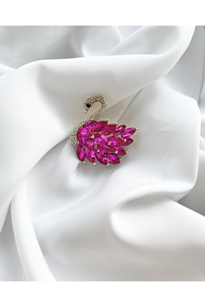 ALİA Broş kuğu kristal taş