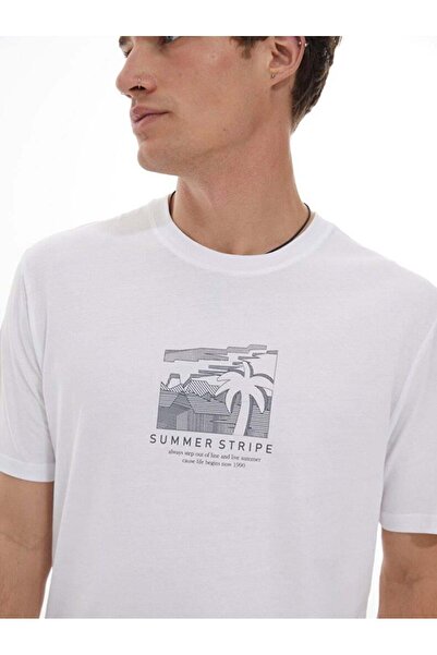 Ltb Ανδρικό μπλουζάκι με κοντό μανίκι SEZONO με λαιμόκοψη σε μαύρο χρώμα 1225841796089