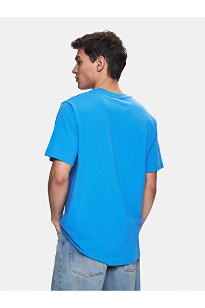 Ltb Κοντομάνικο μπλουζάκι με λαιμόκοψη με στάμπα κανονικό μπλε