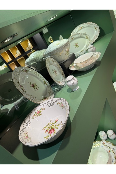 hediye ESTERHOMEDECOR 12 Kişilik 62 parça porselen yemek takımı
