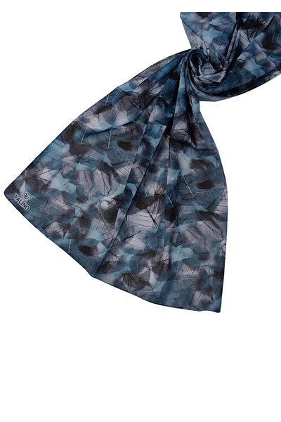 mim eşarp Eșarfă Valino Voile Twill 45x110 cm - Model de frunze, șal ușor și respirabil