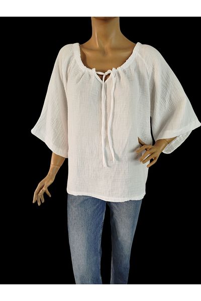 estewoman Muslin 100% Cotton Drawstring Tunic