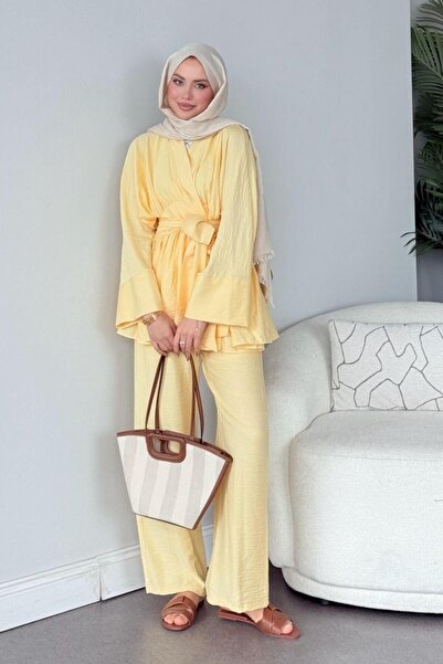 Şulemoda Giyim Akgün Suit Yellow