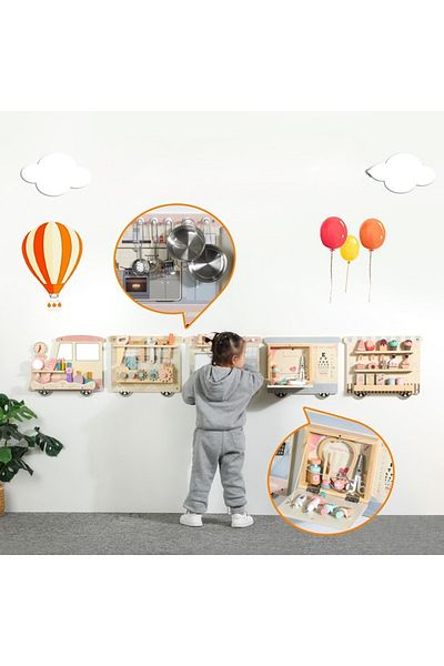 Jet Montessori Sensory Panel - Career Train 5 in 1