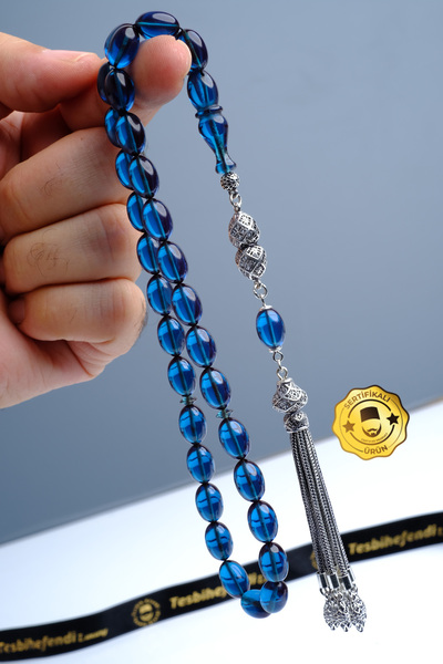 TESBİHEFENDİ Mărgele de rugăciune din argint cu ciucuri de foc pentru tată