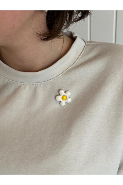 YAKA ART Papatya Broş - Rozet - Yaka İğnesi