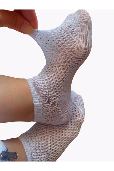 Pupa 3 Pieces Cotton Anti-Sweat Women's Mesh Booties Socks