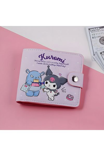 kardelen kırtasiye Sanrio Kuromi Leather Wallet with Coin Compartment