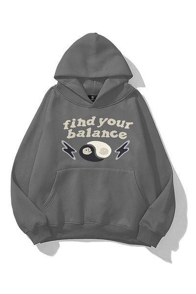 Boi Unisex Find Your Balance Φούτερ Anthracite