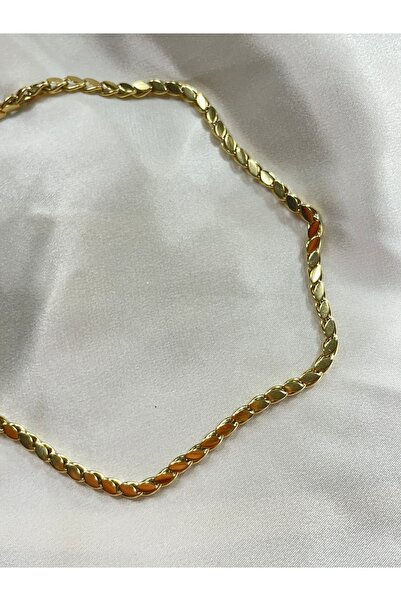lotusbybuket Altın/gold Rengi Vıp %100 Çelik Özel Tasarım Gold Arpa Kolye