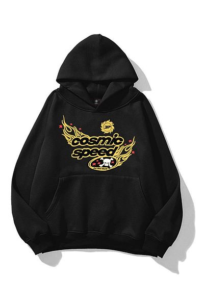 Boi Φούτερ Unisex Cosmic Speed ​​Μαύρο